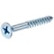 Hillman Wood Screw, #6, Zinc Plated Steel Flat Head Phillips Drive, 10 PK 5766 - alternate 1